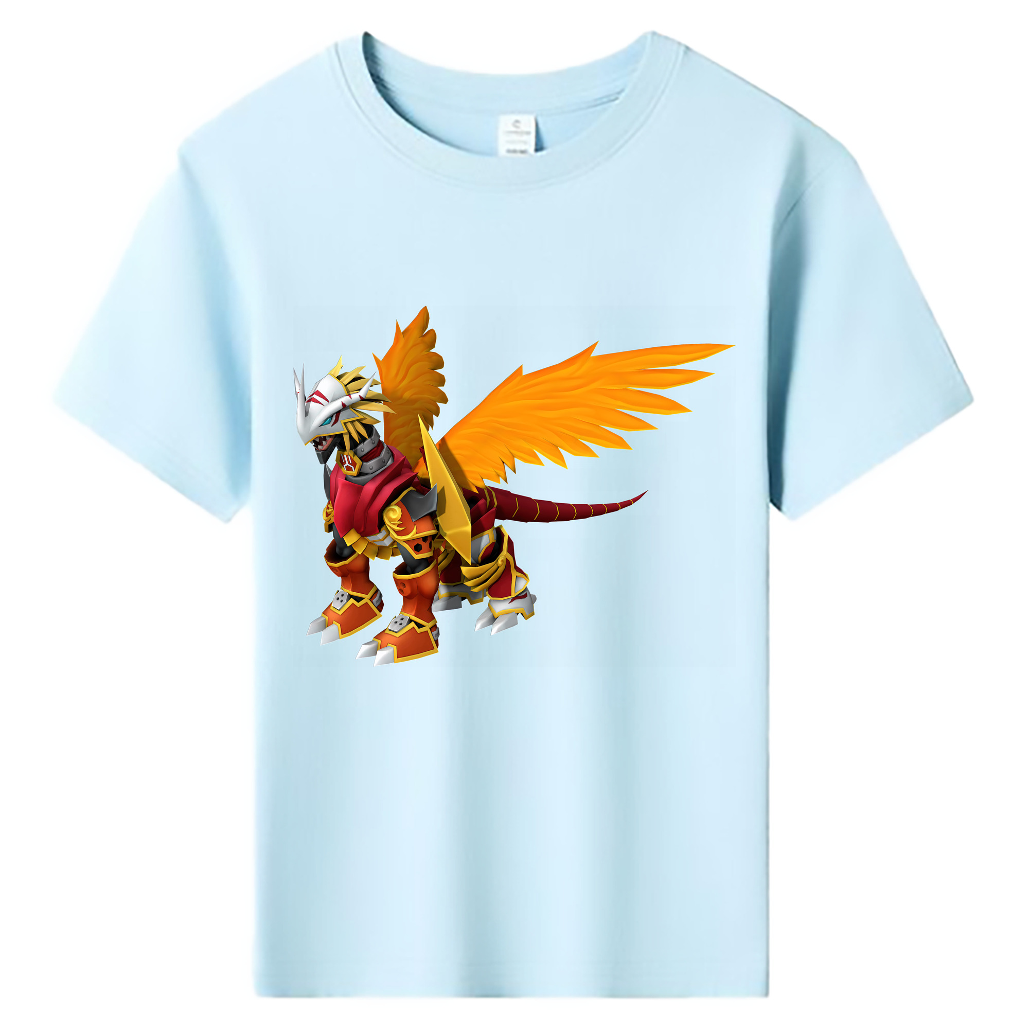 （画像用） Digimon デジタルモンスター/デジモン 綿100％キッズTシャツ（フロントプリント）